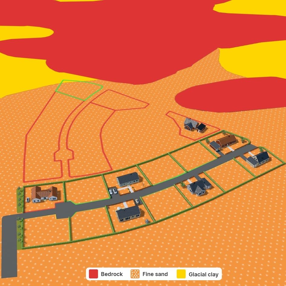 Geology dataset visualization of new residential project