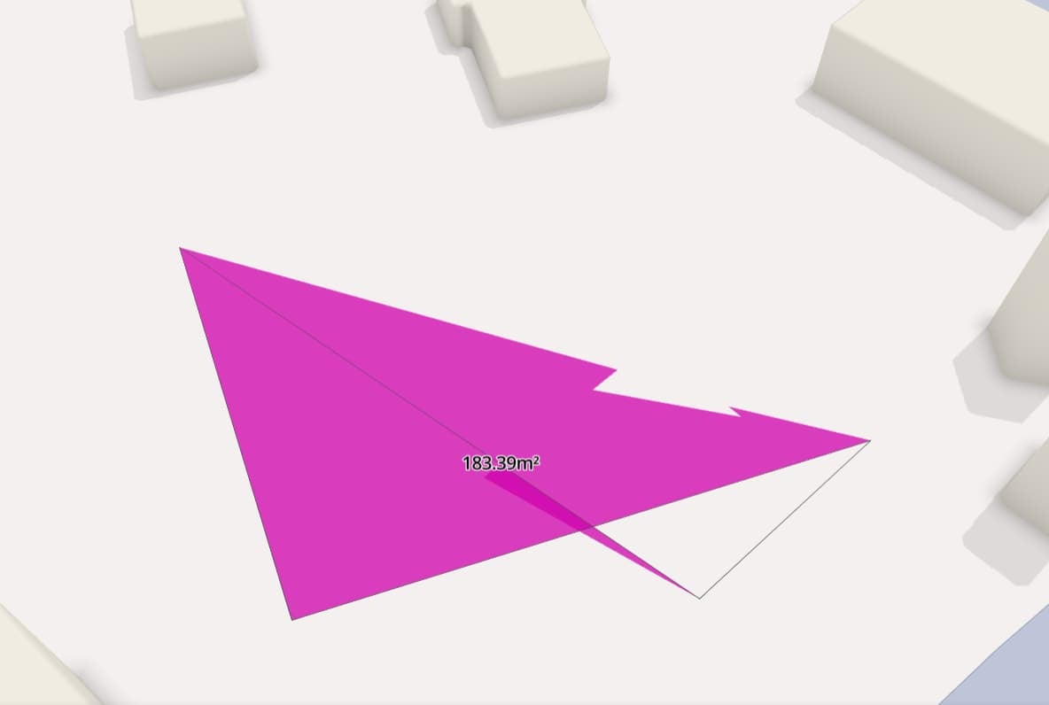 Hur en ritad yta kan se ut när den är ogiltig.