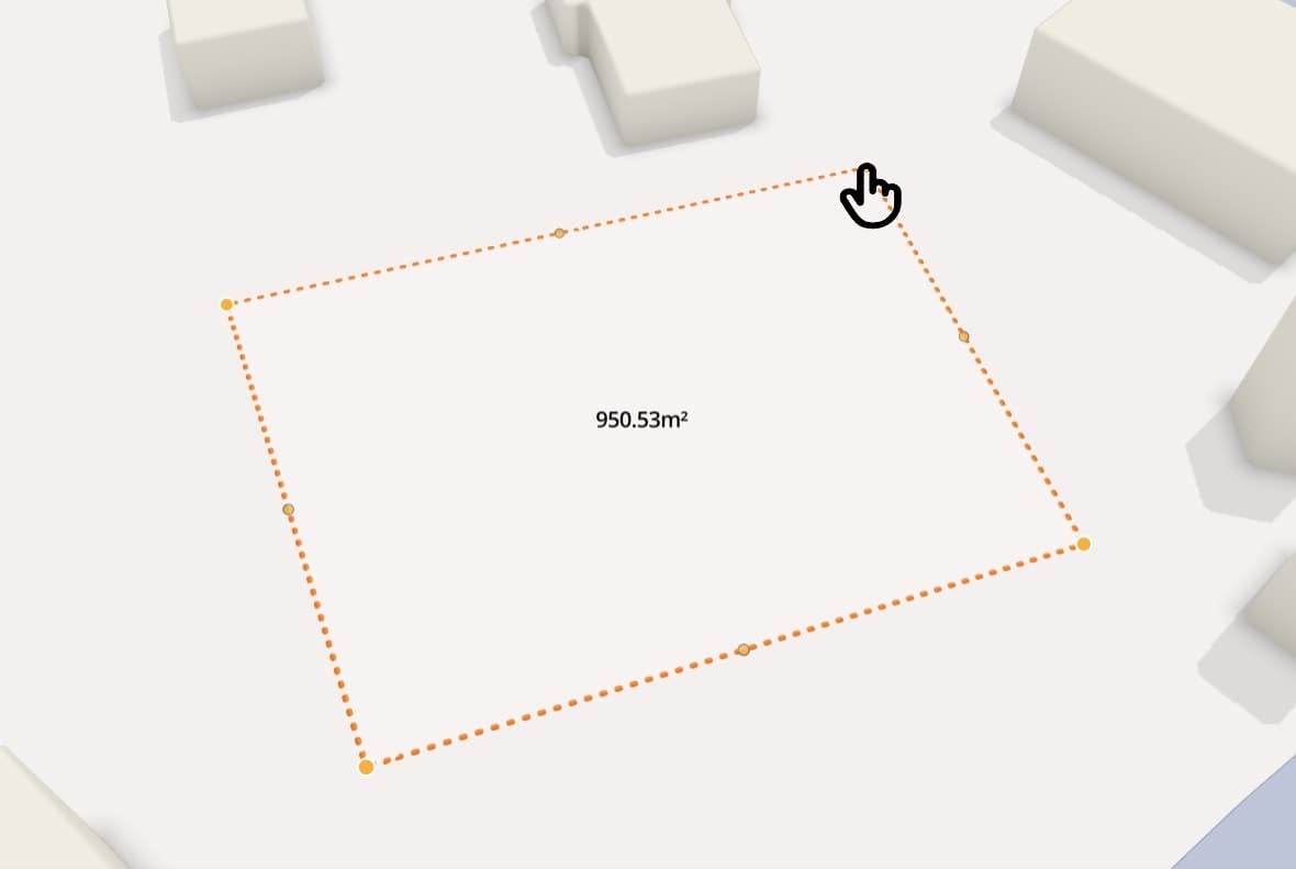 Flytta hörnet på ytan för att korrigera den.