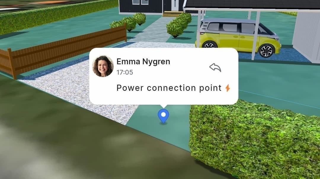 Planned property with annotations and comments