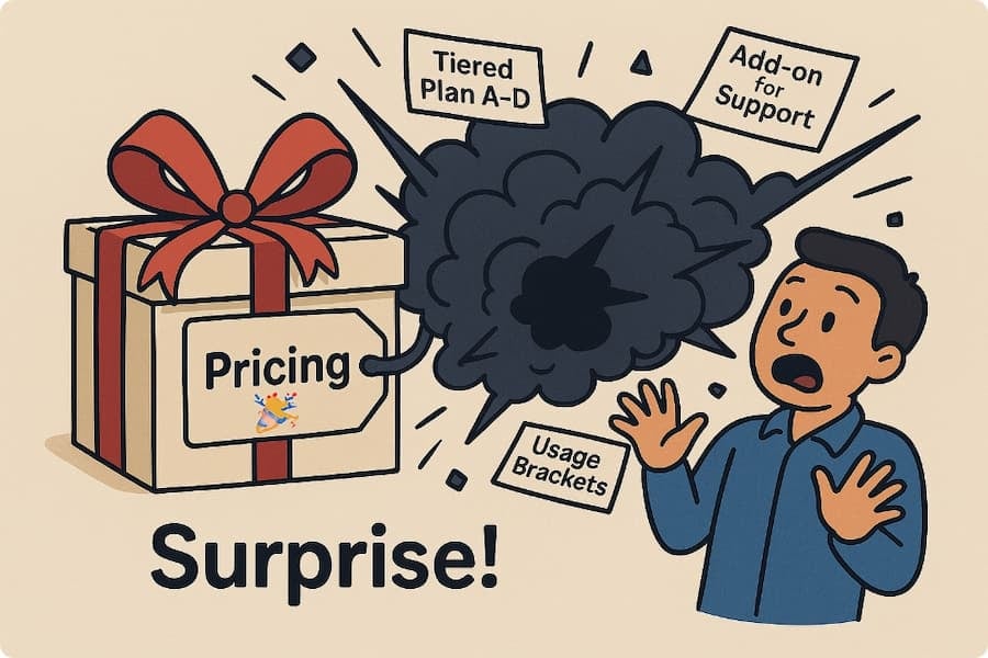 A customer suprised when the price is revealed