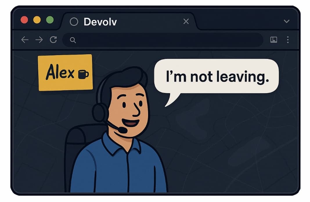 Sales rep with a customer